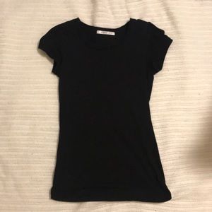plain black tee